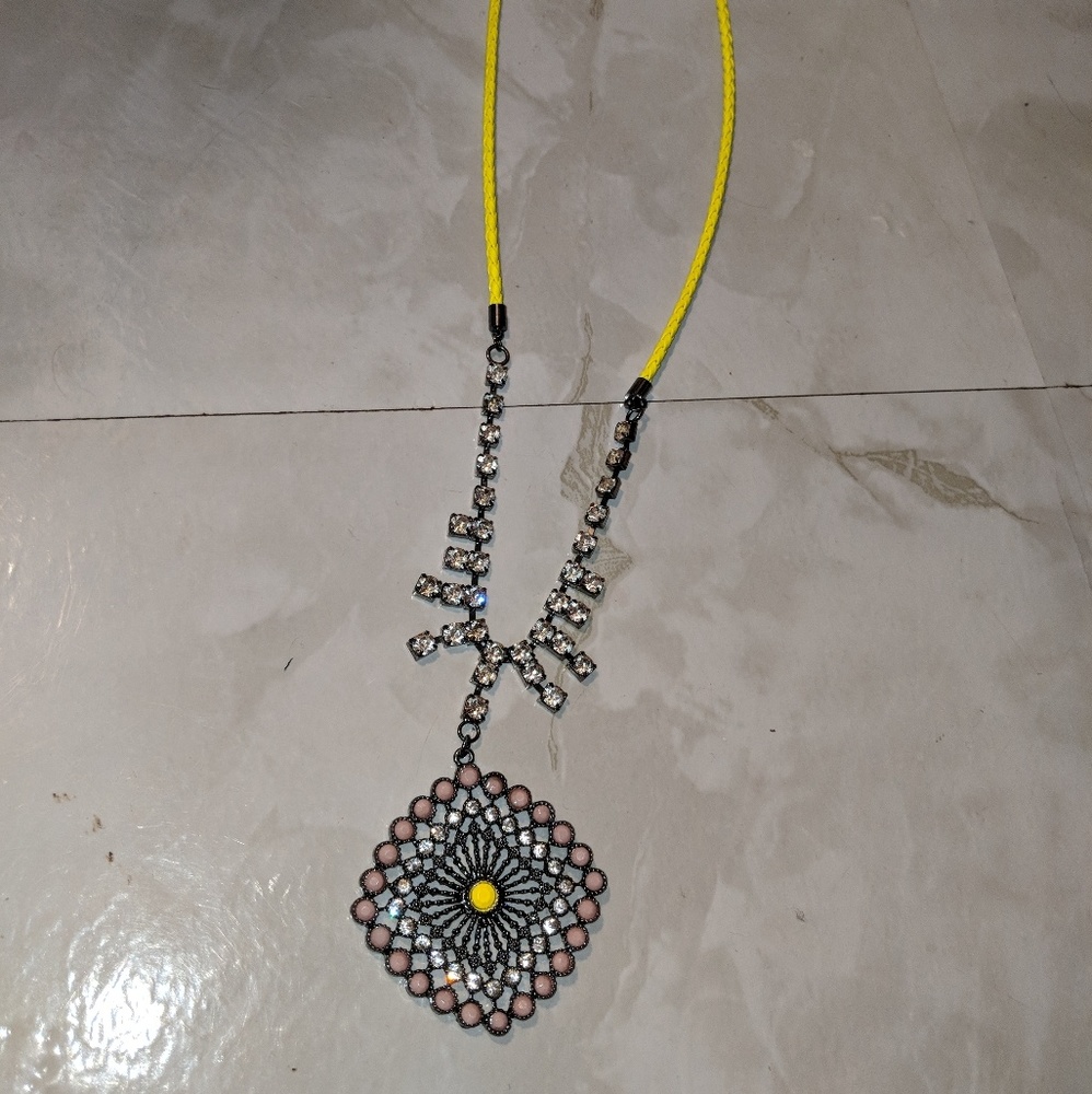 Colorful Rhinestone Necklace - Picture 2 of 3
